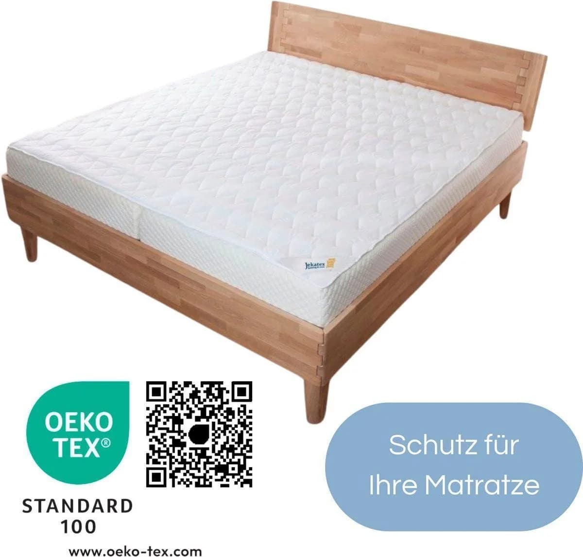 Jekatex Matratzenauflage Aloe Vera 90x200 cm Weiß - Bild 2
