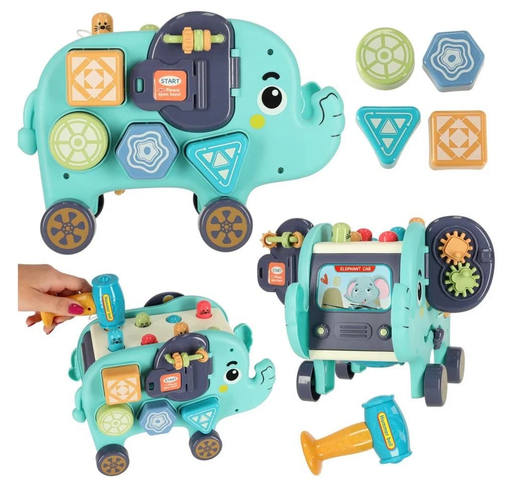 Ikonka Montessori Elefant Sensorik-Sorter Lernspielzeug Kinder - Bild 2