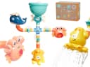 Ikonka Badespielzeug Interaktiv mit Duschfunktion & Meerestieren Bunt Bild 2