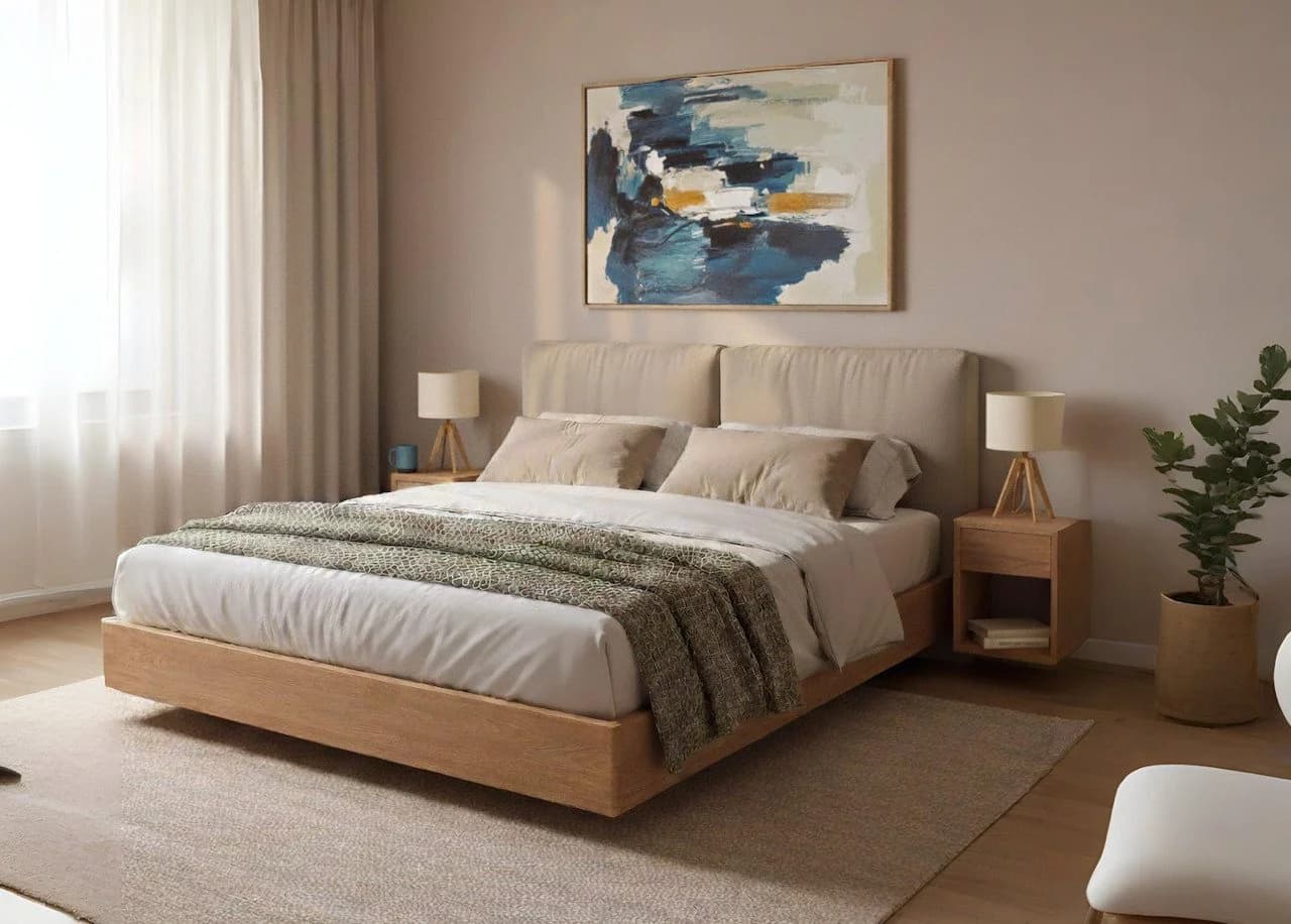 Woodek Design Nachttisch HUGO 2er-Set Massivholz Eiche Matt Lackiert