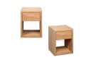 Woodek Design Nachttisch HUGO 2er-Set Massivholz Eiche Matt Lackiert Bild 2