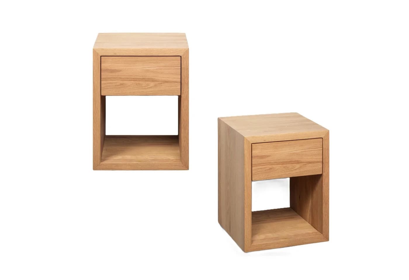Woodek Design Nachttisch HUGO 2er-Set Massivholz Eiche Matt Lackiert - Bild 2
