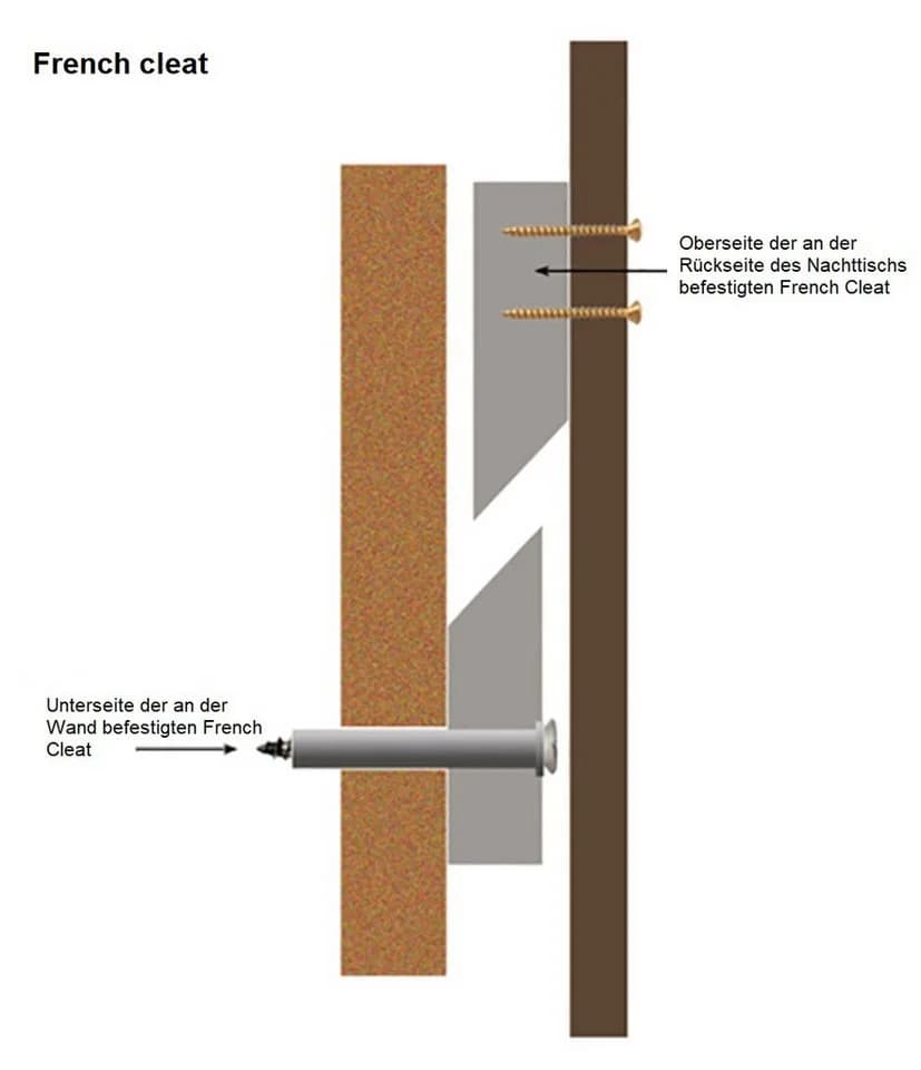Woodek Design Nachttisch HUGO, schwebendes Wandregal mit Schublade, kompakter Nachtschrank mit Ablage - Bild 5