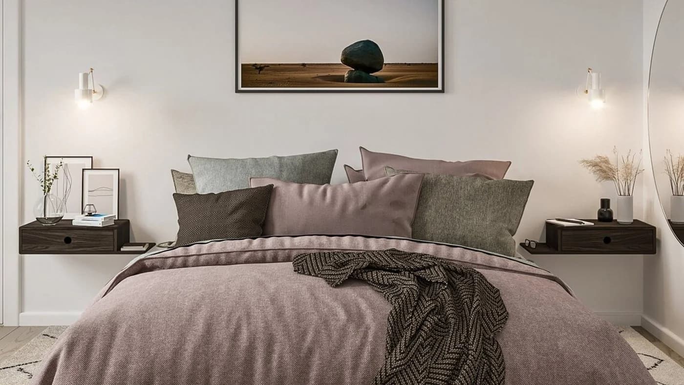 Woodek Design Nachttisch HOPE 2er Set Schwarz Massivholz