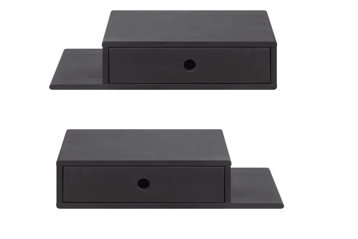Woodek Design Nachttisch HOPE 2er Set Schwarz Massivholz - Bild 2