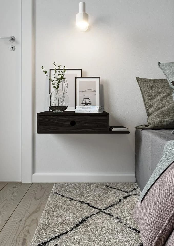 Woodek Design Nachttisch HOPE 2er Set Schwarz Massivholz - Bild 4