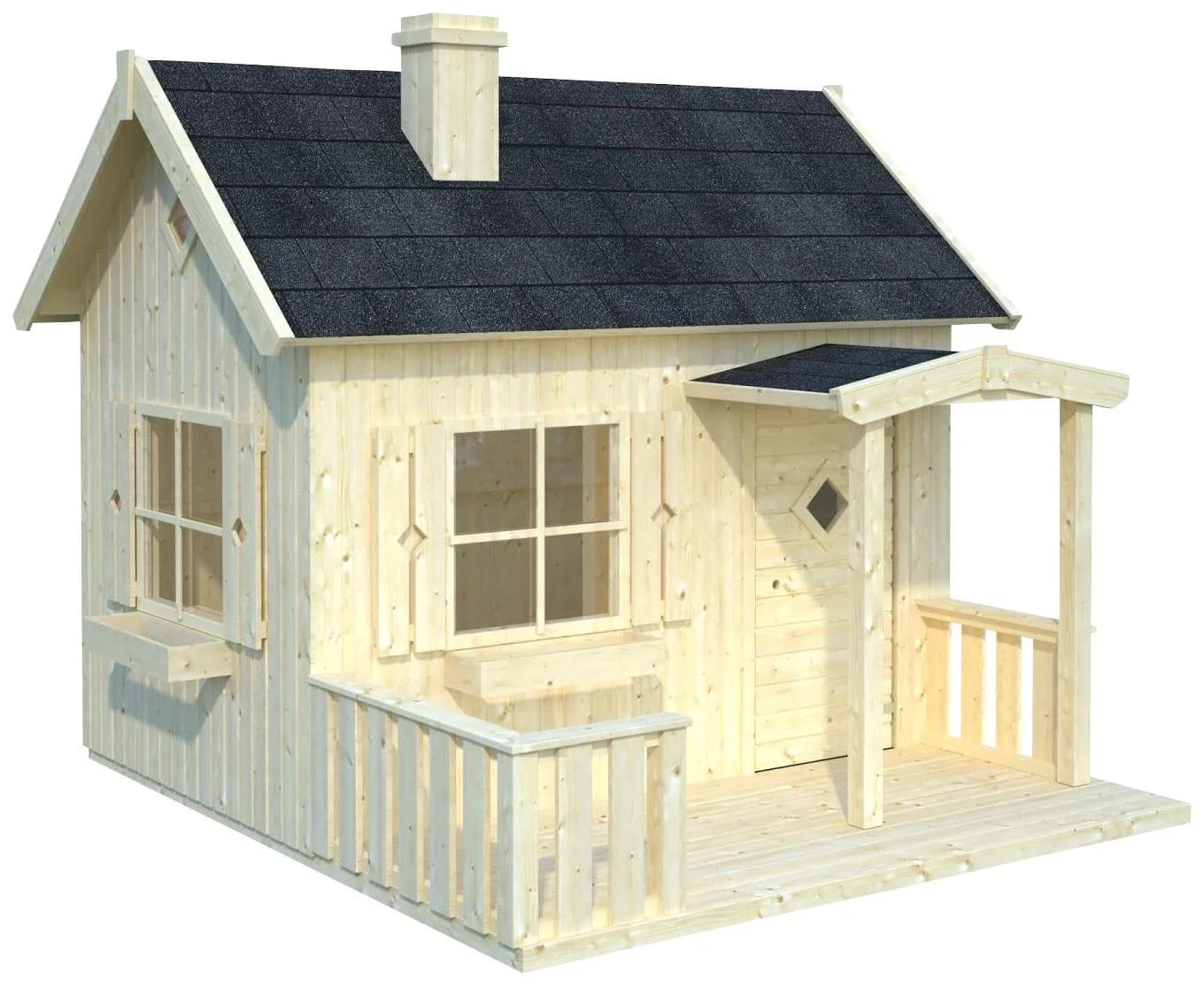 PALMAKO Otto 3,6 m² Spielhaus mit Terrasse - Natur