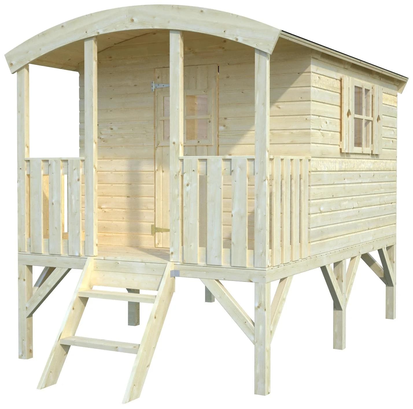 PALMAKO Spielhaus Huck 3,3 m² mit Terrasse beige