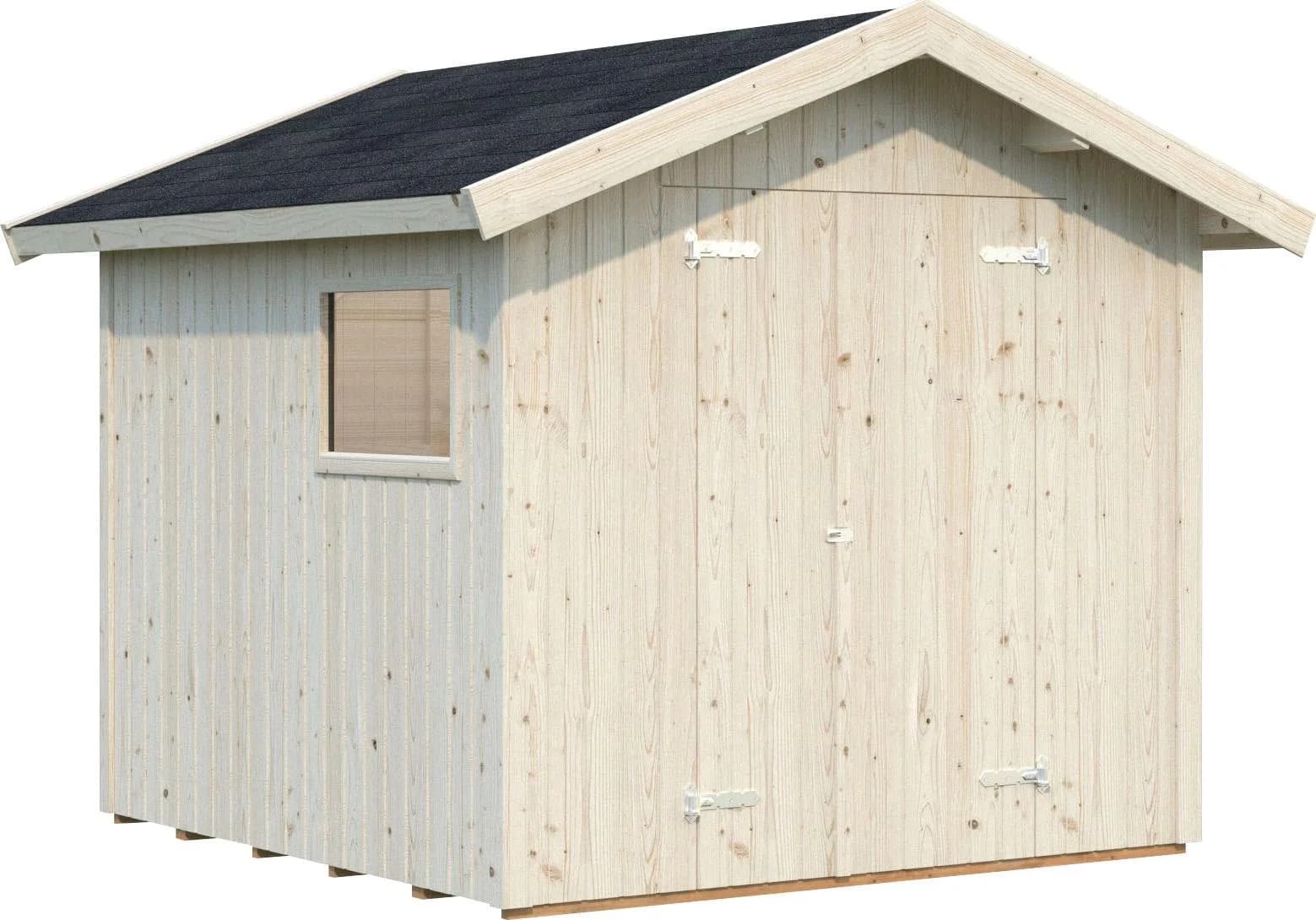 Gerätehaus PALMAKO Nils Massivholz Natur