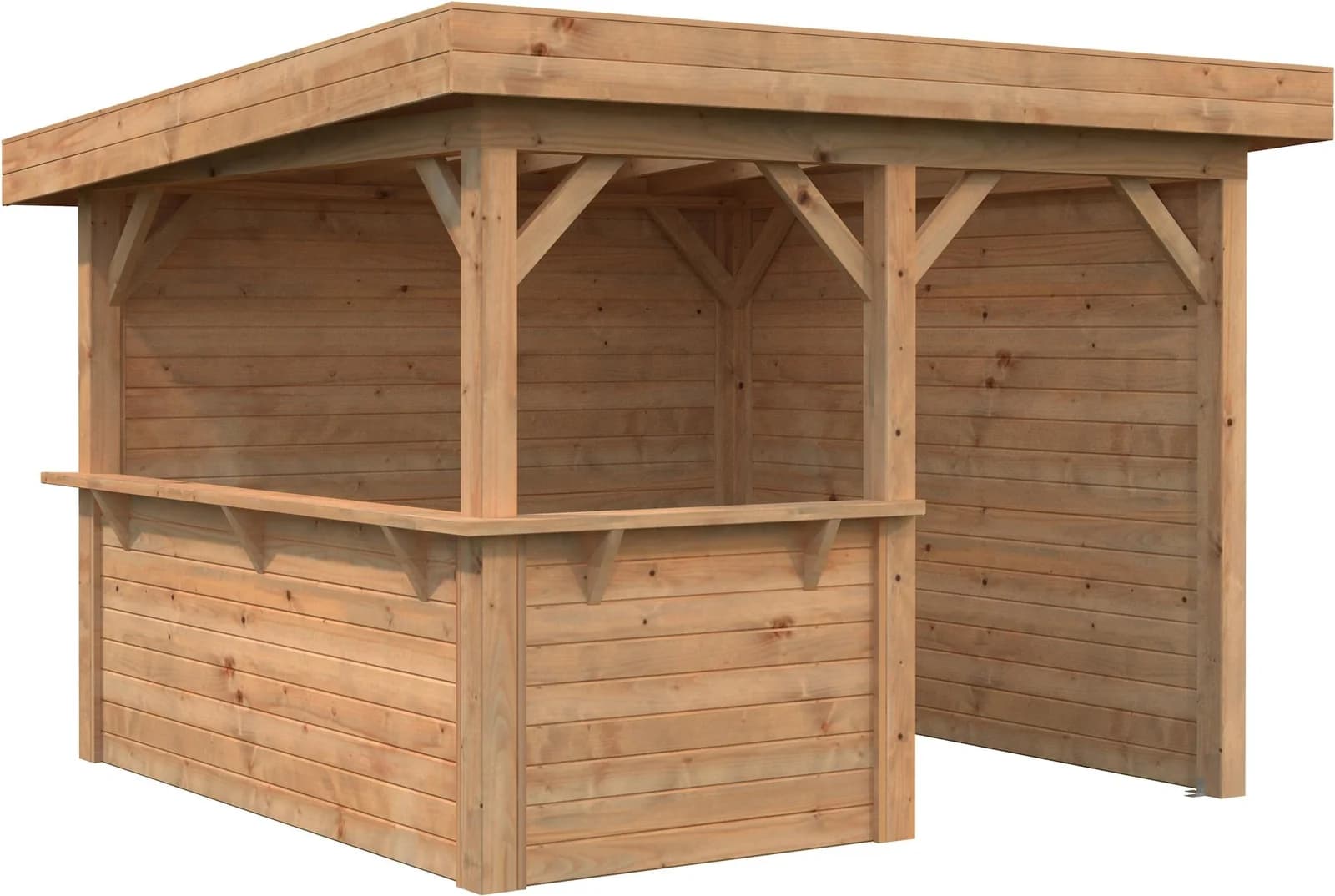 PALMAKO Holzpavillon Lenna 8,3 m² Braun Tauchimprägniert