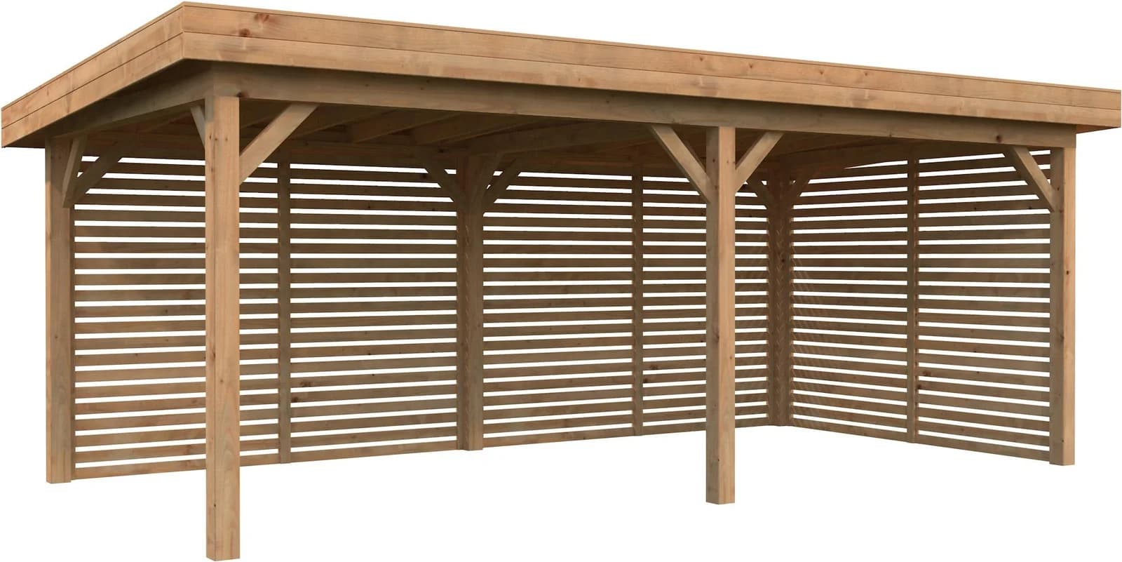 PALMAKO Holzpavillon Lenna 16,6 m² Braun Tauchimprägniert