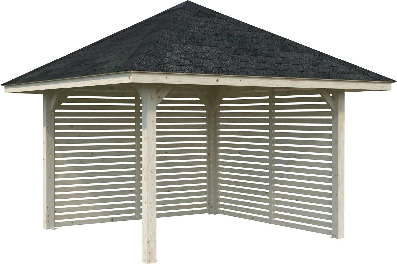 PALMAKO Holzpavillon Bianca 8,3 m² Beige Transparent Imprägniert