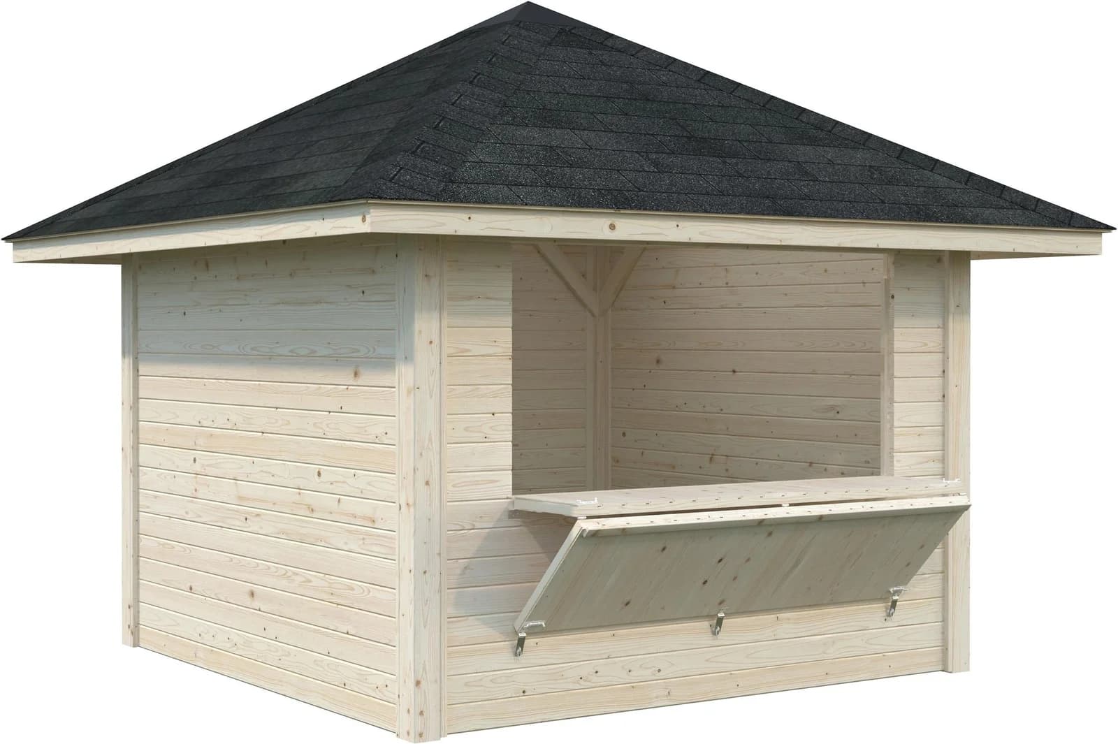 PALMAKO Holzpavillon Bianca 8,3 m² Beige Imprägniert