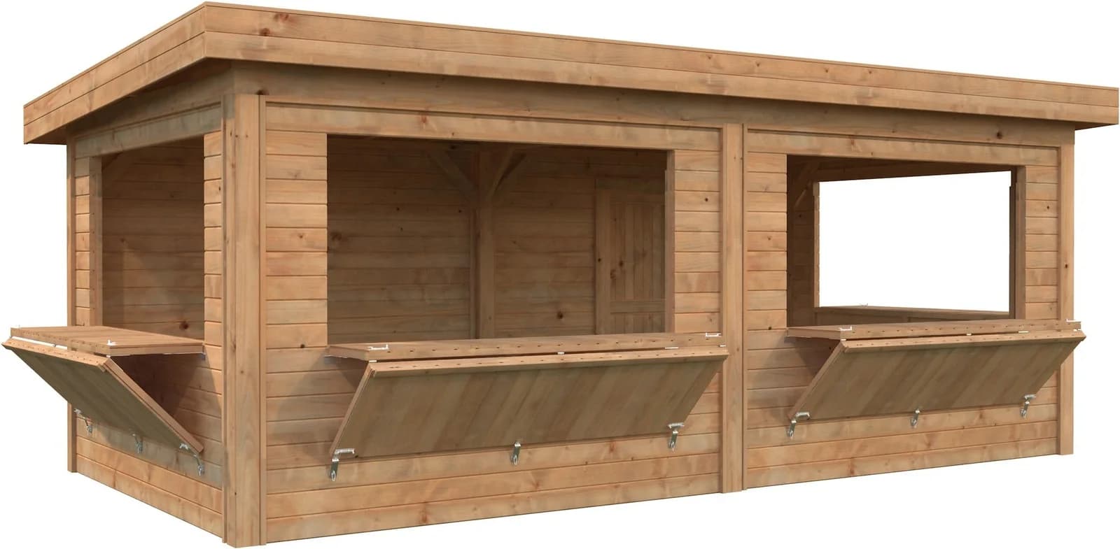 PALMAKO Holzpavillon Lenna 16,6 m² Braun Imprägniert