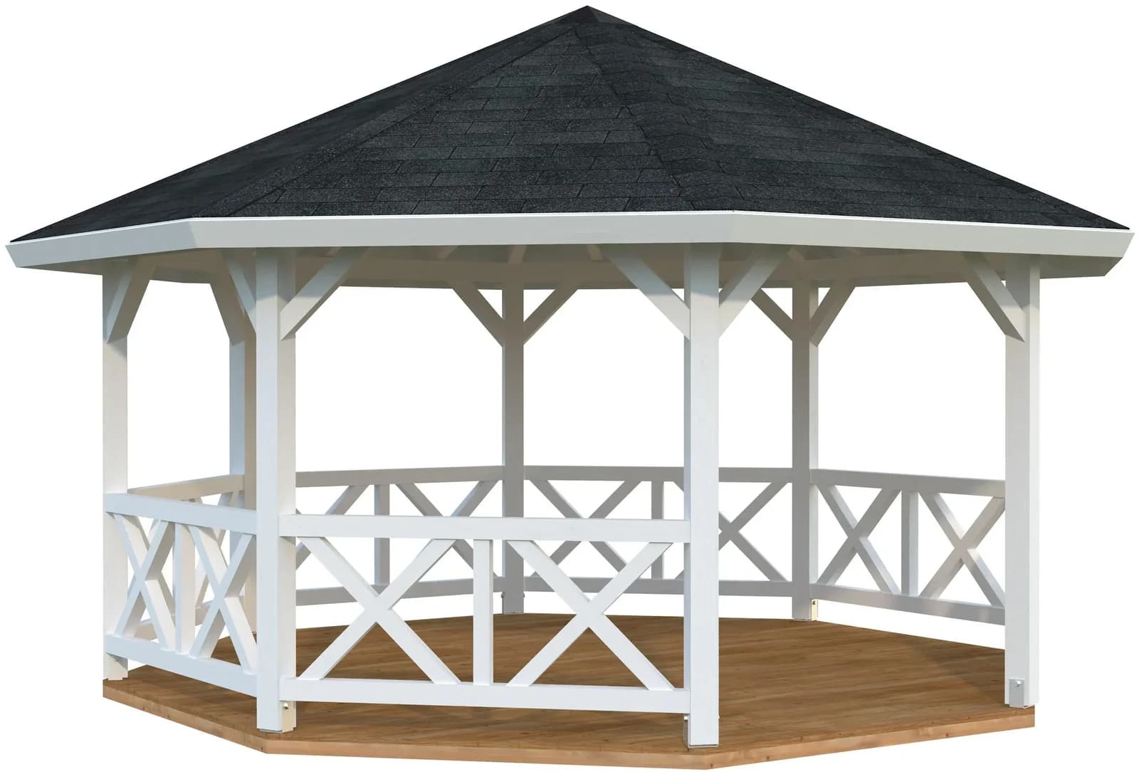 Holzpavillon PALMAKO Betty Weiß Gartenpavillon