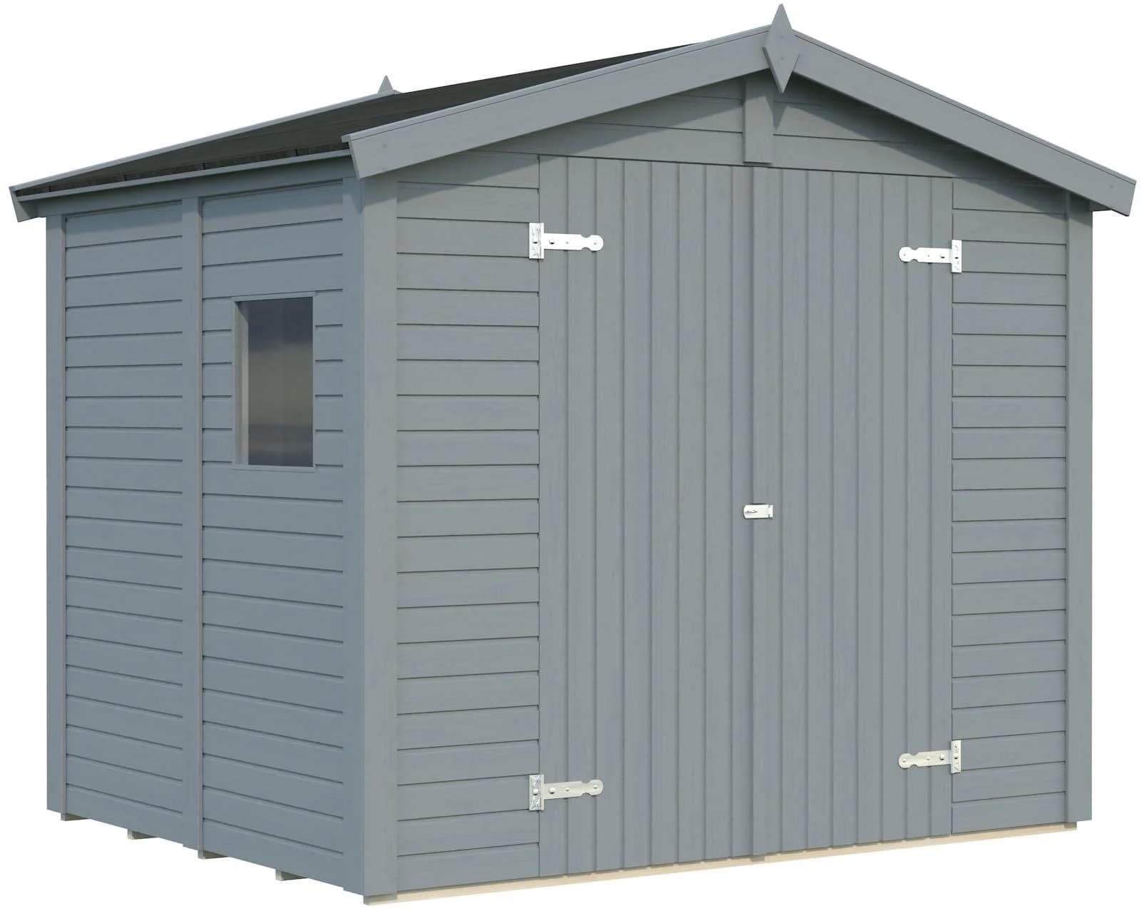 Palmako Gerätehaus Dan Hellgrau Massivholz