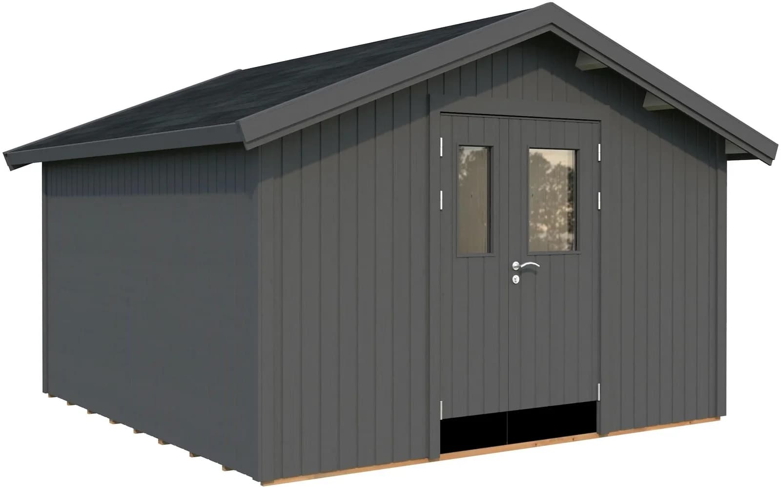 PALMAKO Lucas Gerätehaus 392x404 cm dunkelgrau