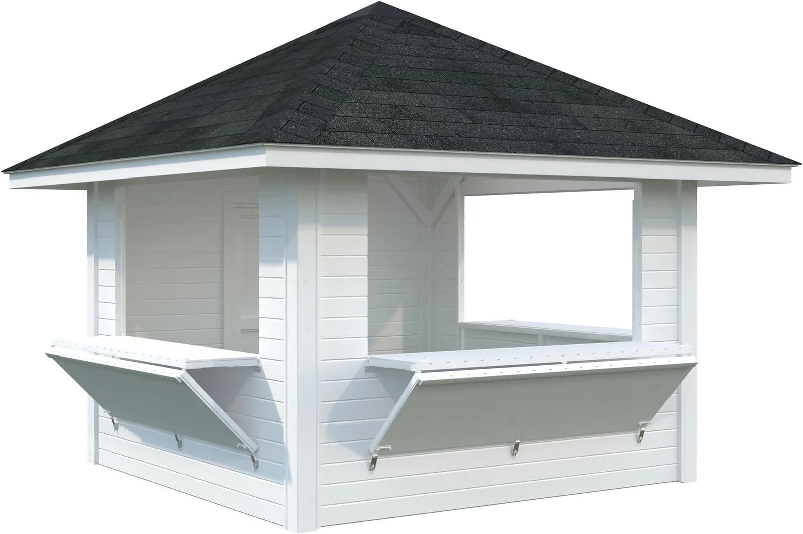 PALMAKO Holzpavillon Bianca 8,3 m² Weiß Lackiert