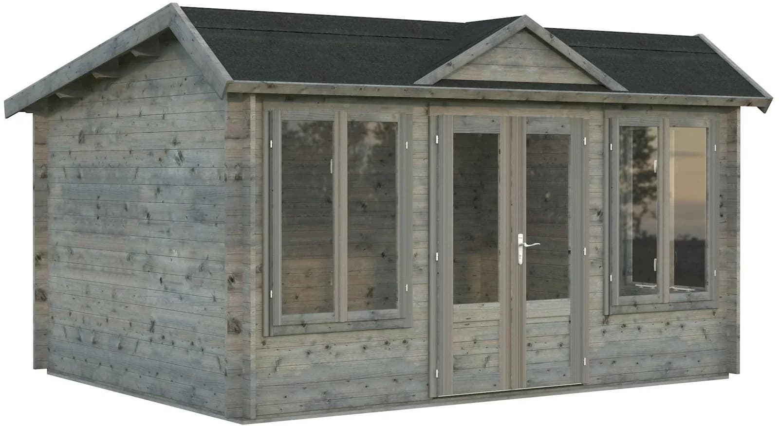 Gartenhaus PALMAKO Claudia Pent Grau Blockbohlensystem