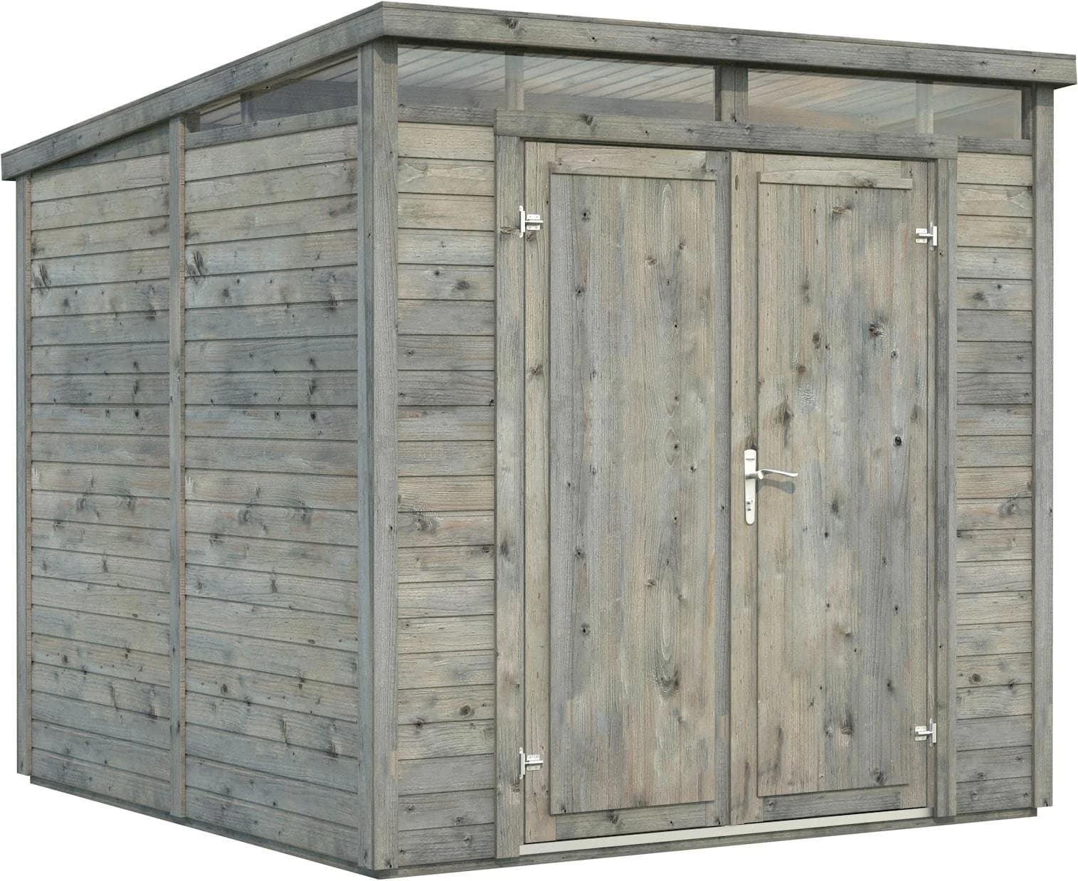 PALMAKO Gerätehaus Elias 4,9 m² grau Massivholz