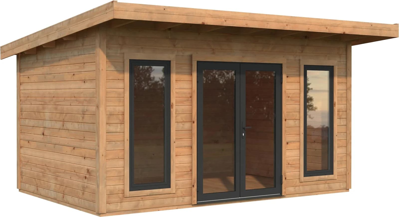 PALMAKO Aurelia Gartenhaus 12,7 m² Massivholz Pultdach
