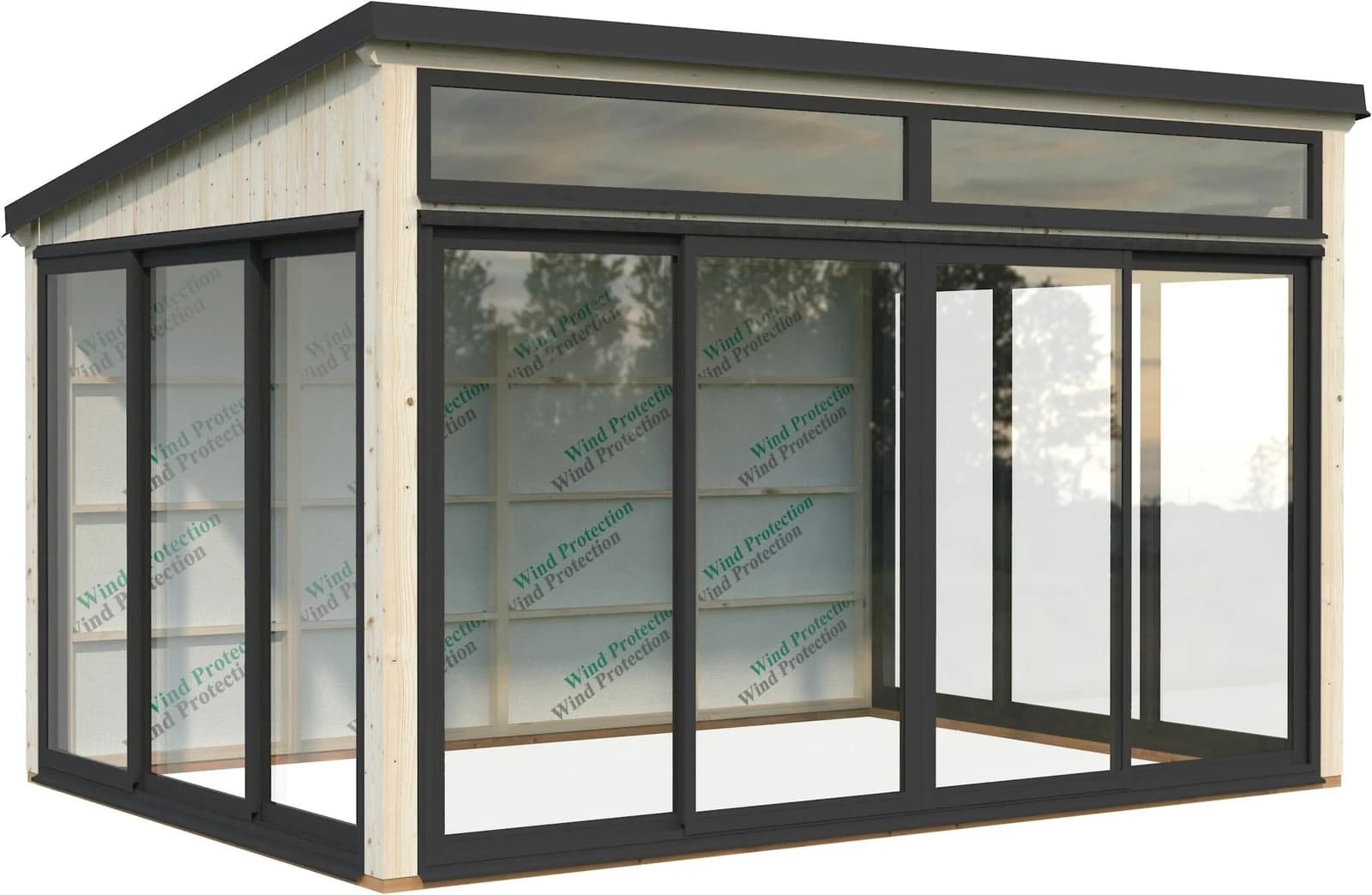 PALMAKO Saga Holzpavillon 11,6 m² braun imprägniert