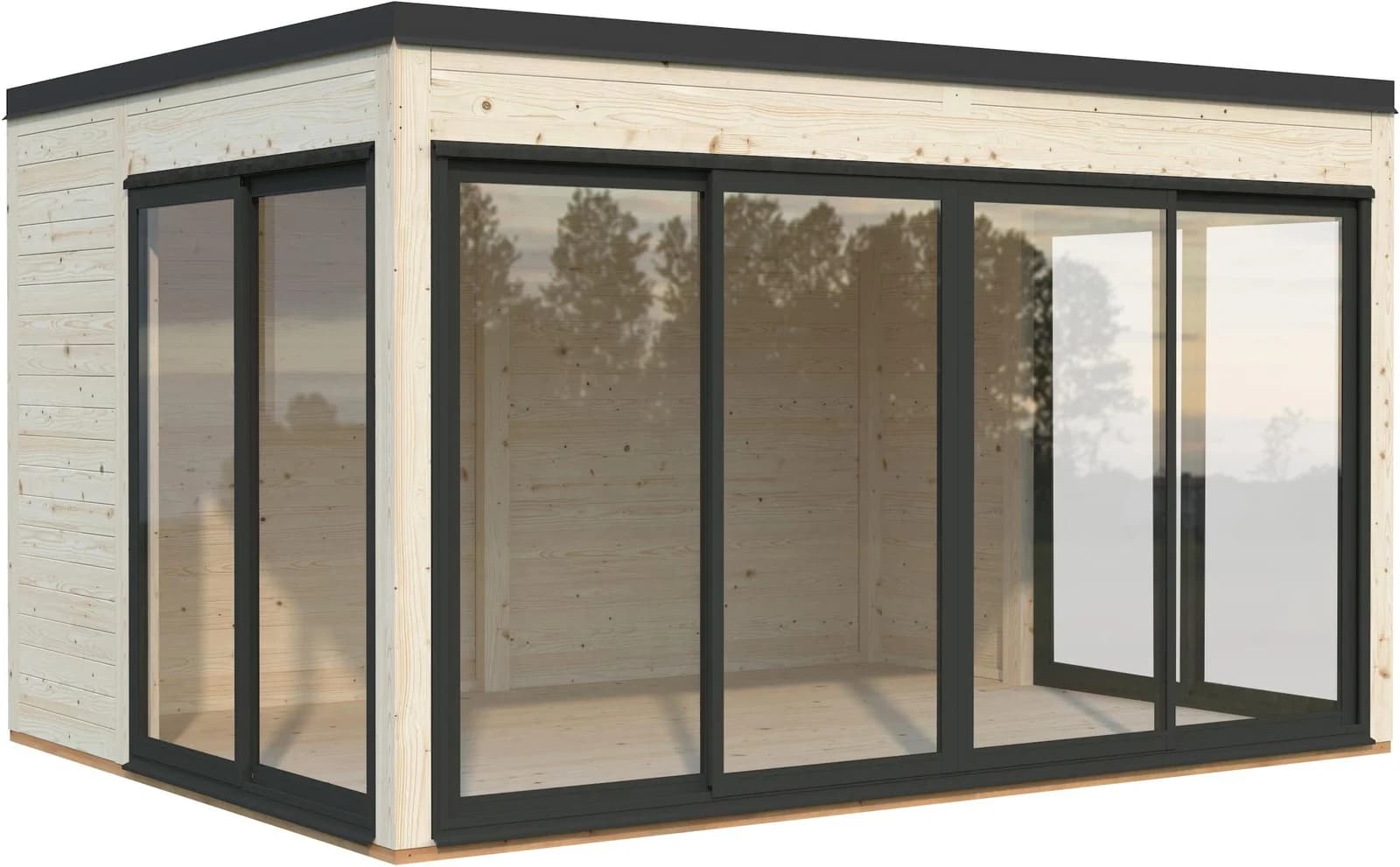 PALMAKO Holzpavillon Serena 12,6 m² Fichte Naturbelassen