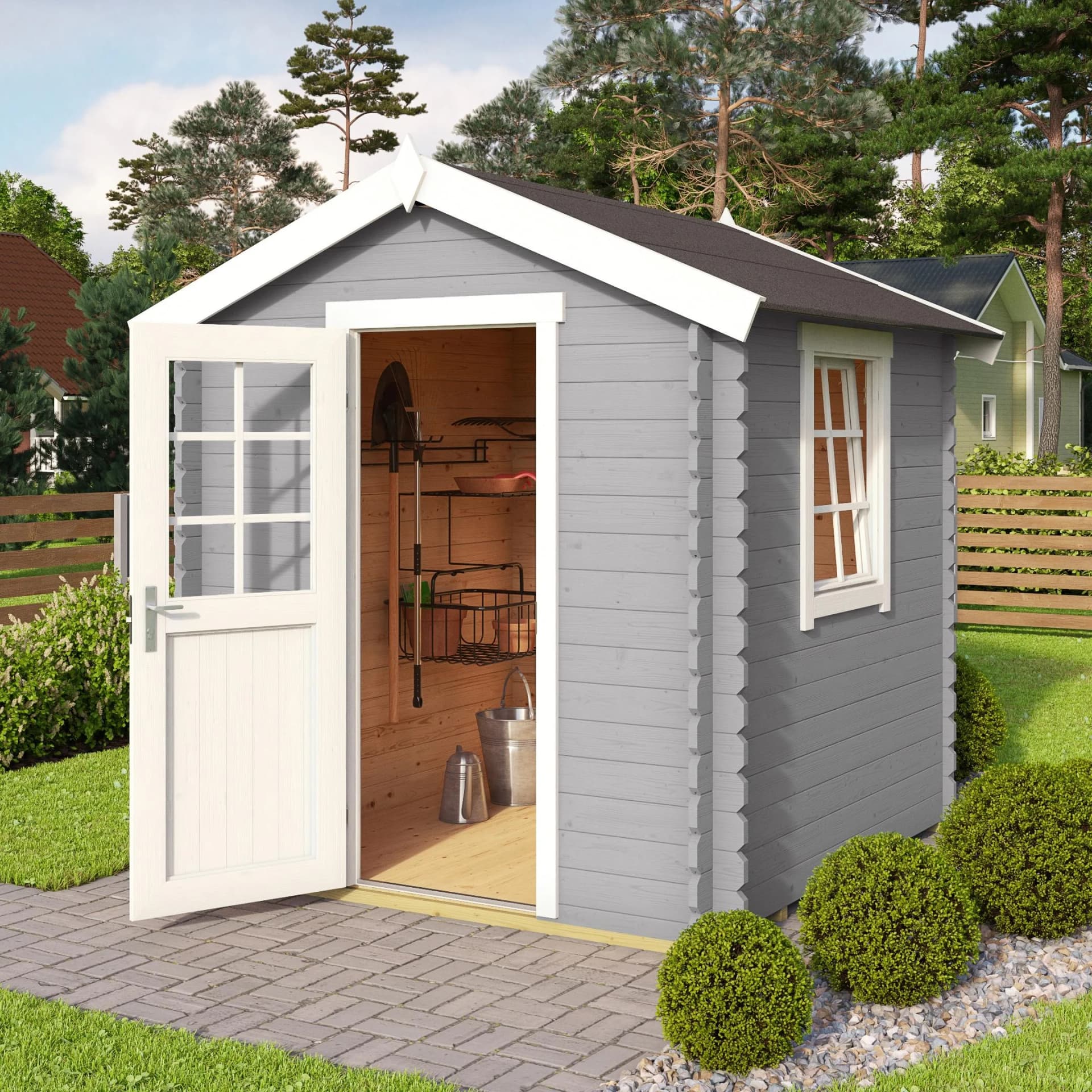 Gartenhaus LASITA MAJA "Mosel 2" Blockbohlensystem