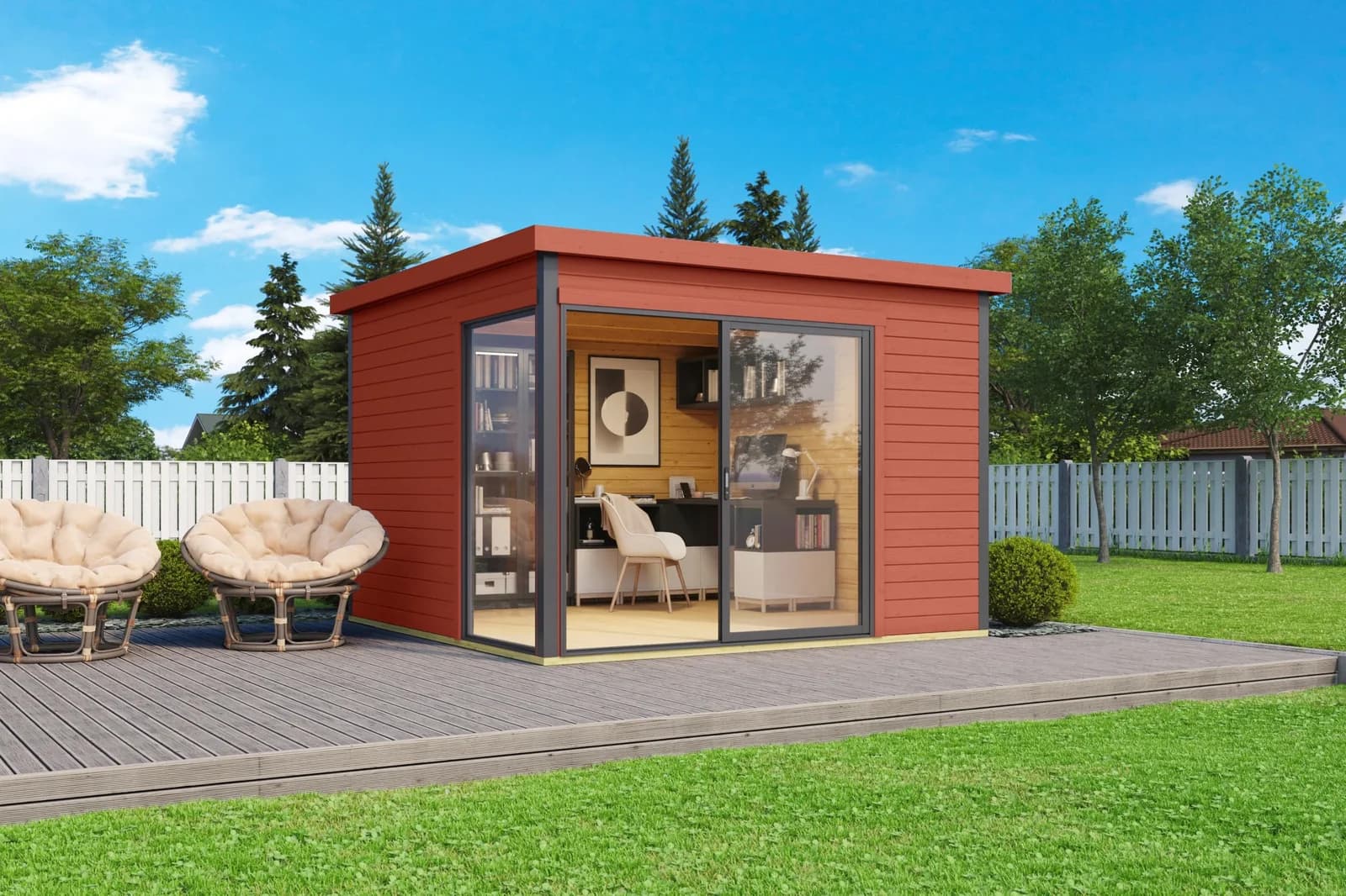 Lasita Maja Domeo 1 Schwedenrot Gartenhaus