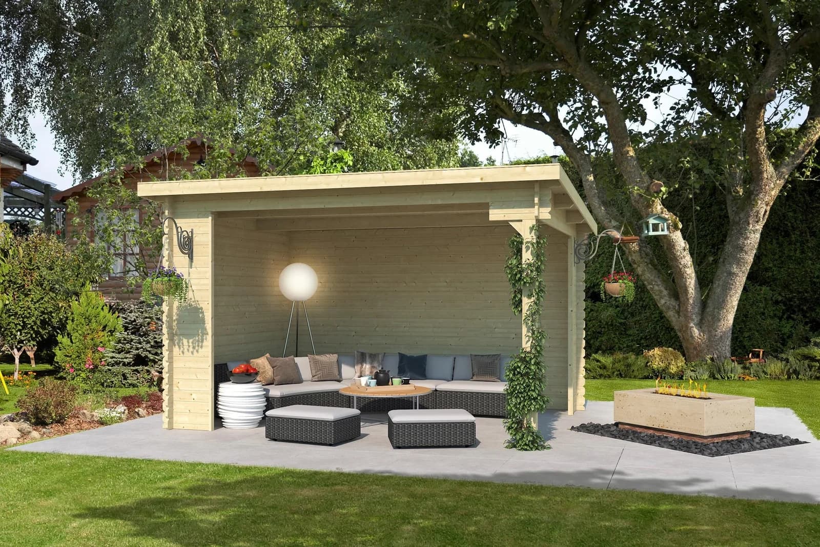 Lasita Maja Gartenhaus Unterstand/Lounge Buffalo 380 Holzwerkstoff