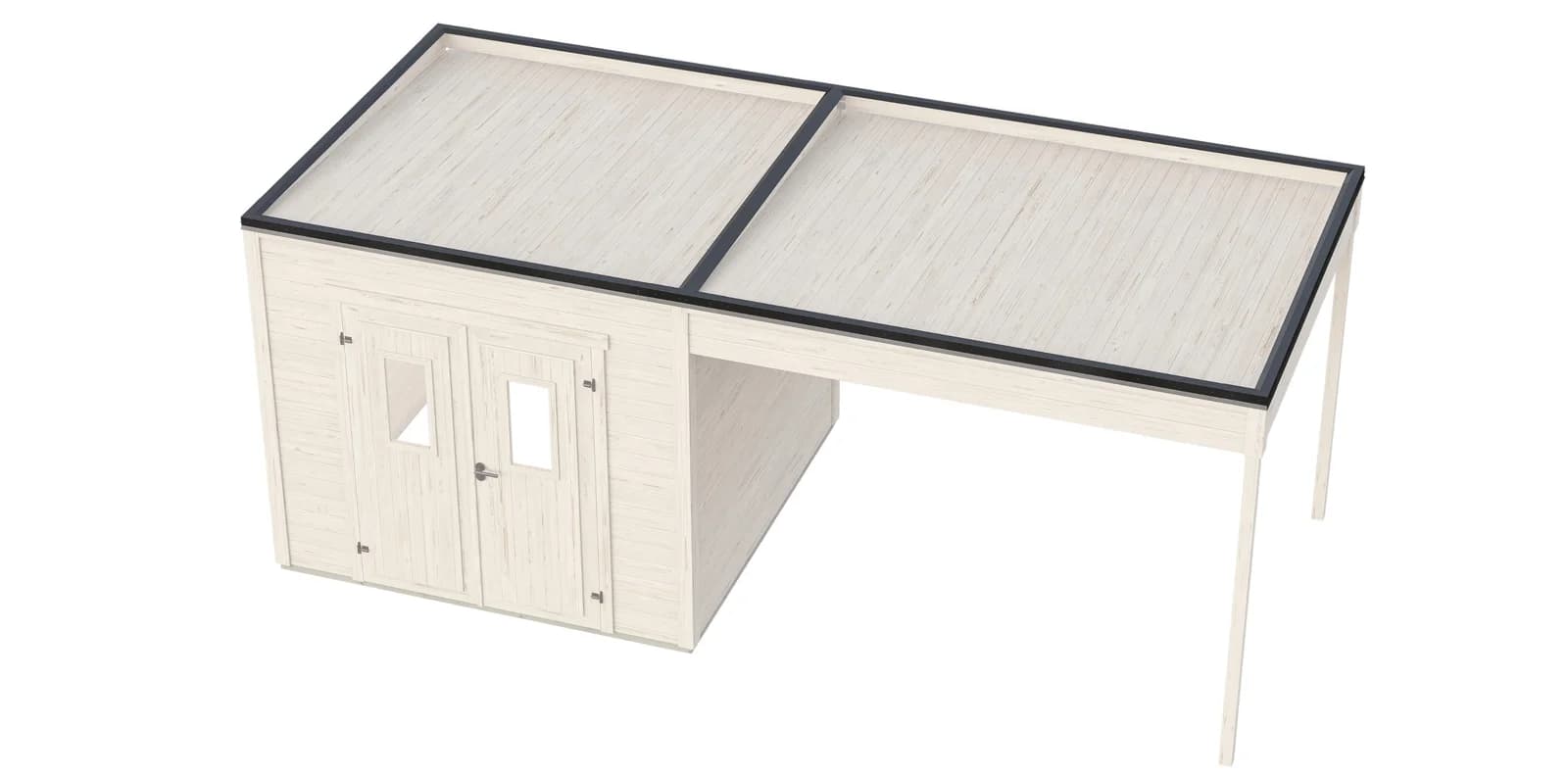 Traufblech NORDIC HOLZ Felix 3 / Fynn 3 für Anbau Carbongrau - Bild 2
