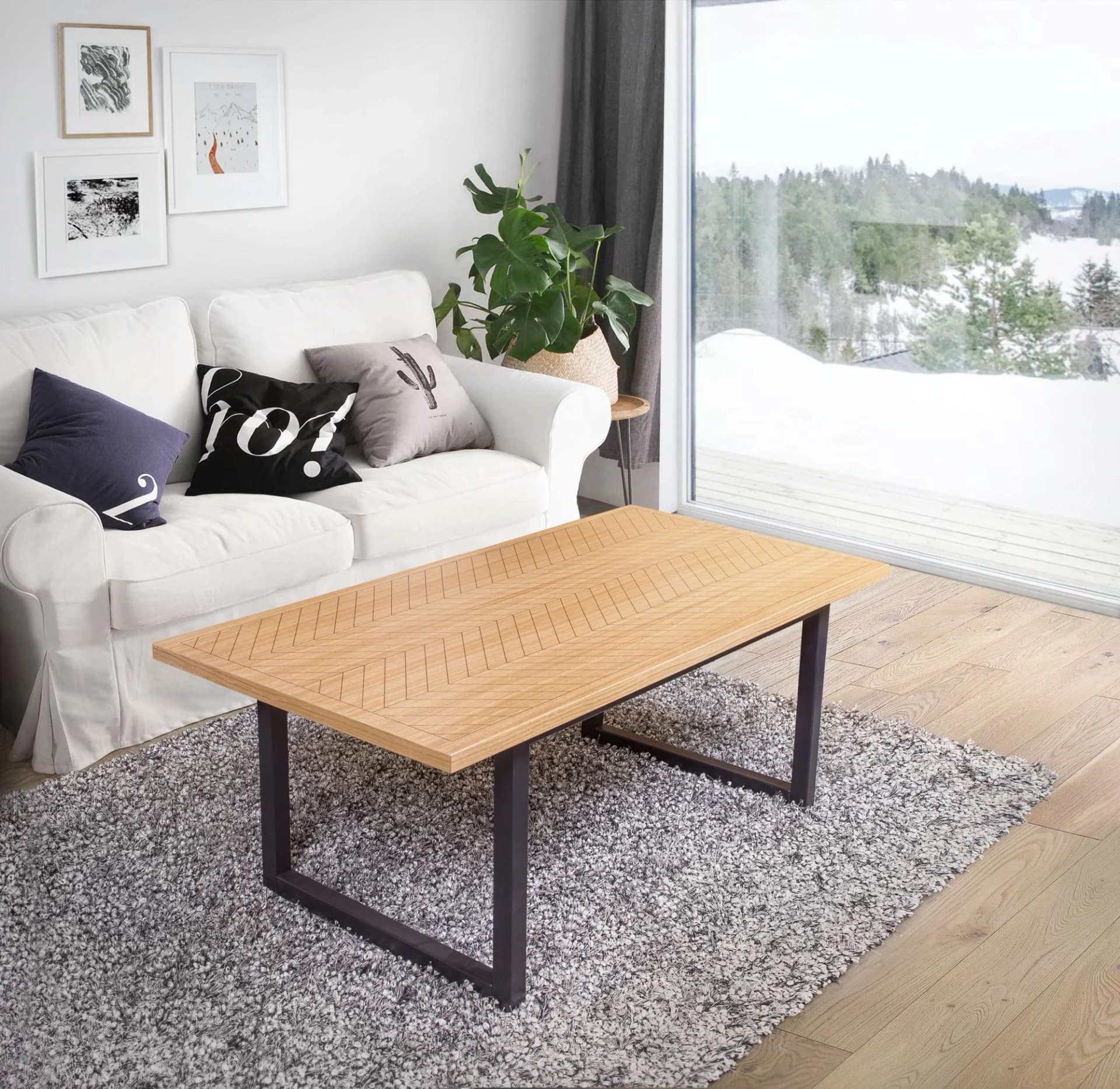 Couchtisch WOODMAN Camden Schwarz Eiche
