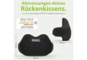 feela Ergonomisches Rückenkissen Schwarz Memory-Schaum Bild 5