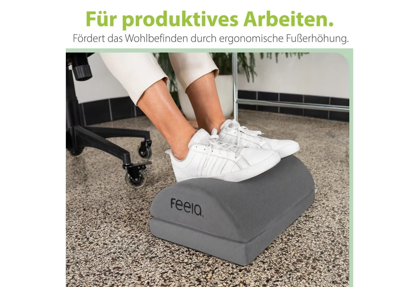 feela Ergonomische Fußstütze Schwarz Memory-Schaum - Bild 3