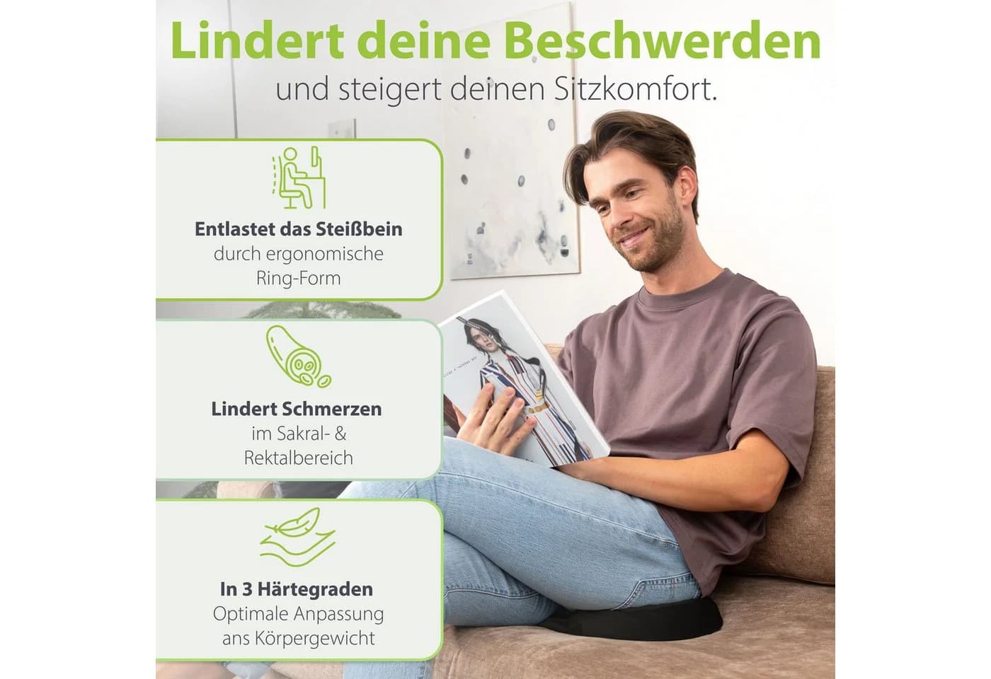 feela Sitzkissen Orthopädischer Sitzring Hämorrhoiden