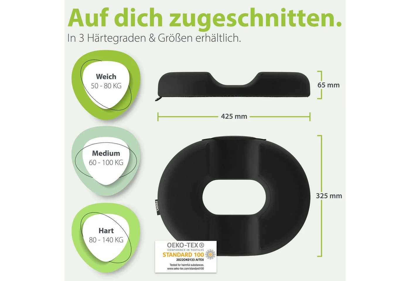 feela Sitzkissen Orthopädischer Sitzring Hämorrhoiden - Bild 4