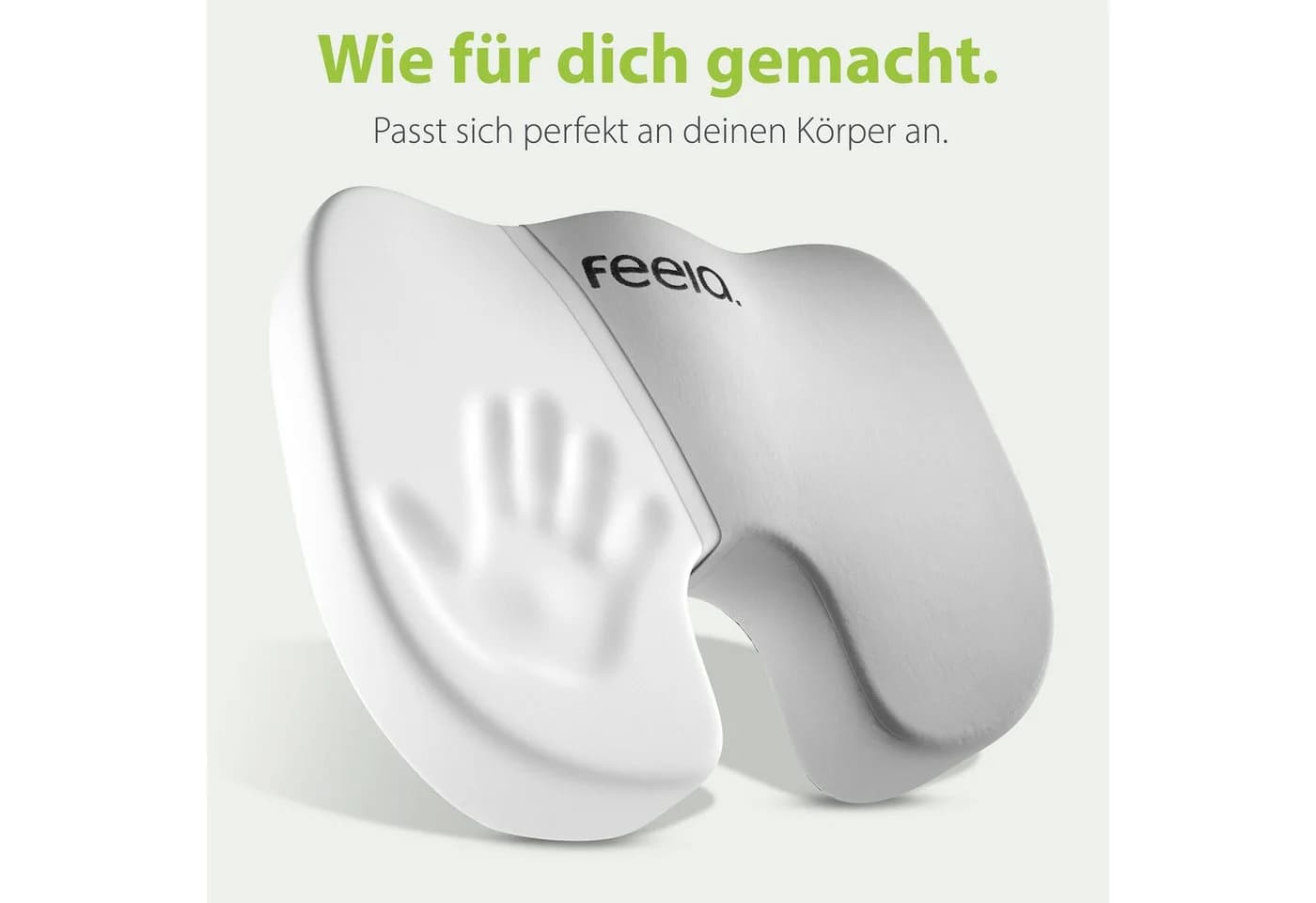feela Orthopädisches Auto-Sitzkissen Silber - Entlastet Rücken & Steißbein - Bild 3