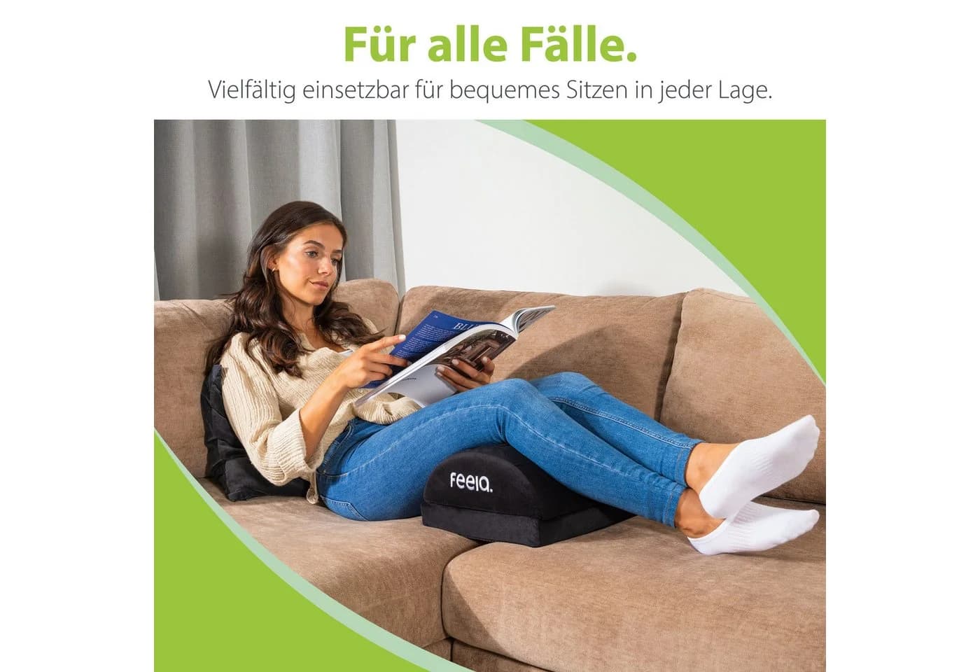 feela Ergonomische Fußstütze Schwarz Memory-Schaum - Bild 5