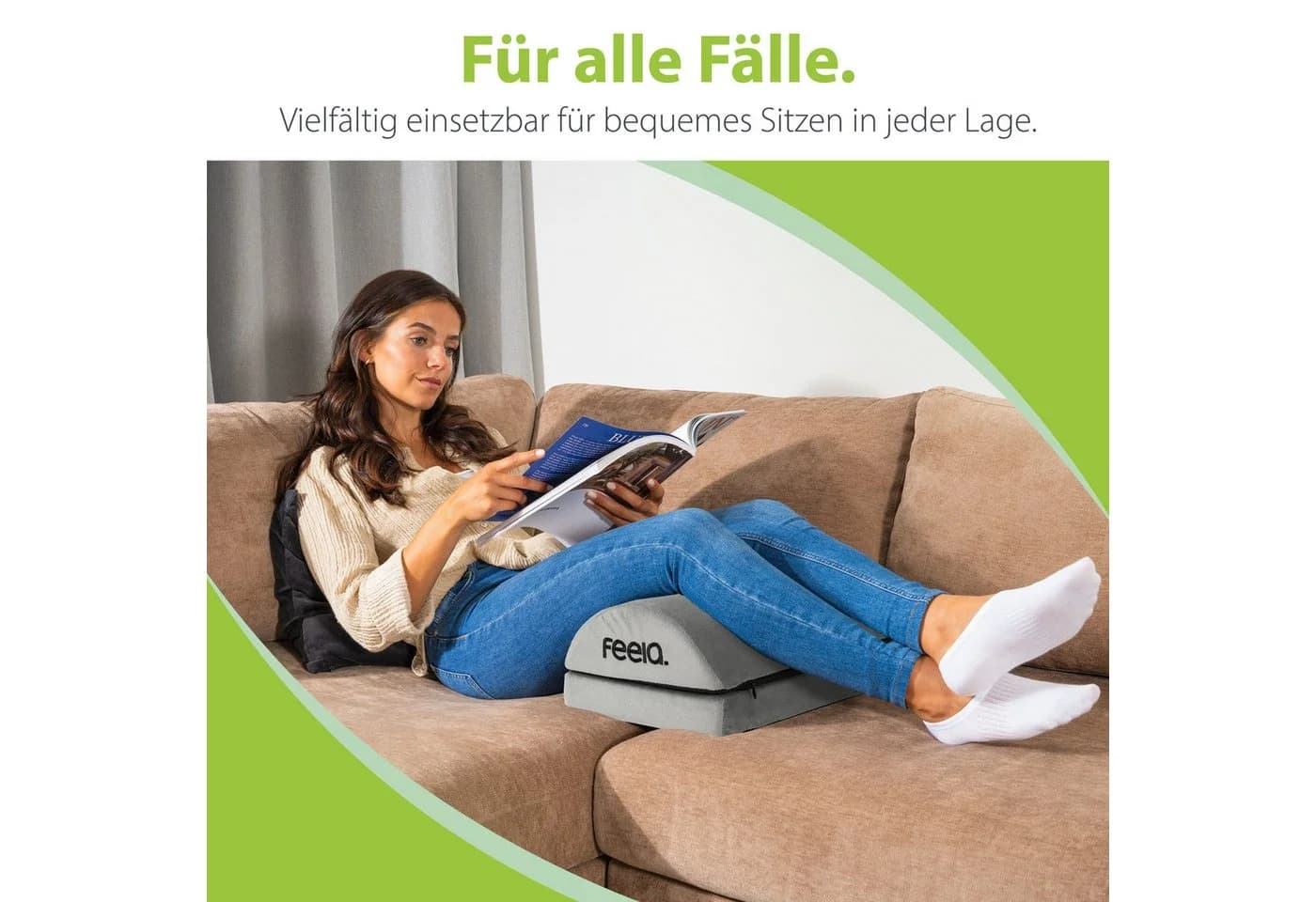 feela Ergonomische Fußstütze Memory-Schaum Silber - Bild 5
