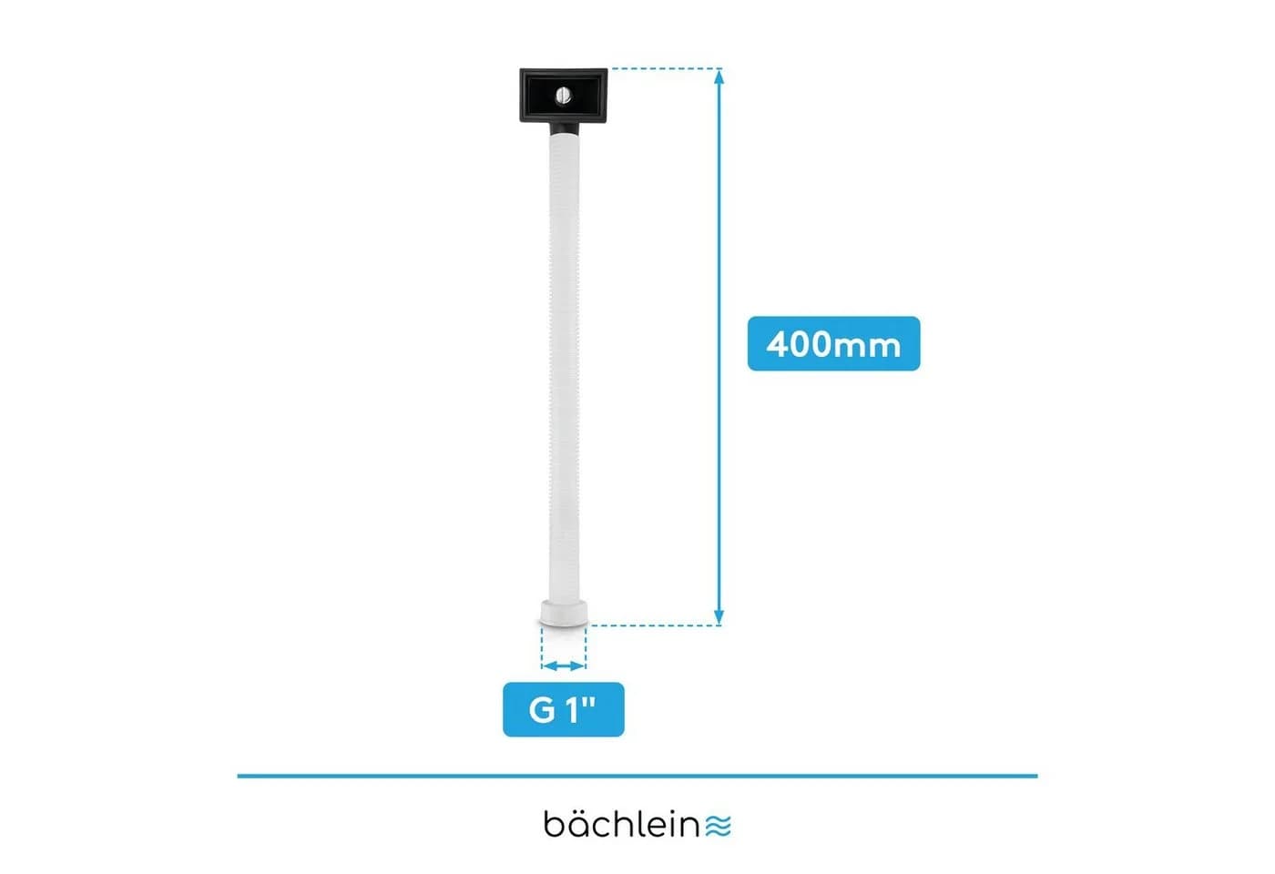 Bächlein Küchenspüle Überlauf Set Flexibel 400mm - Bild 3