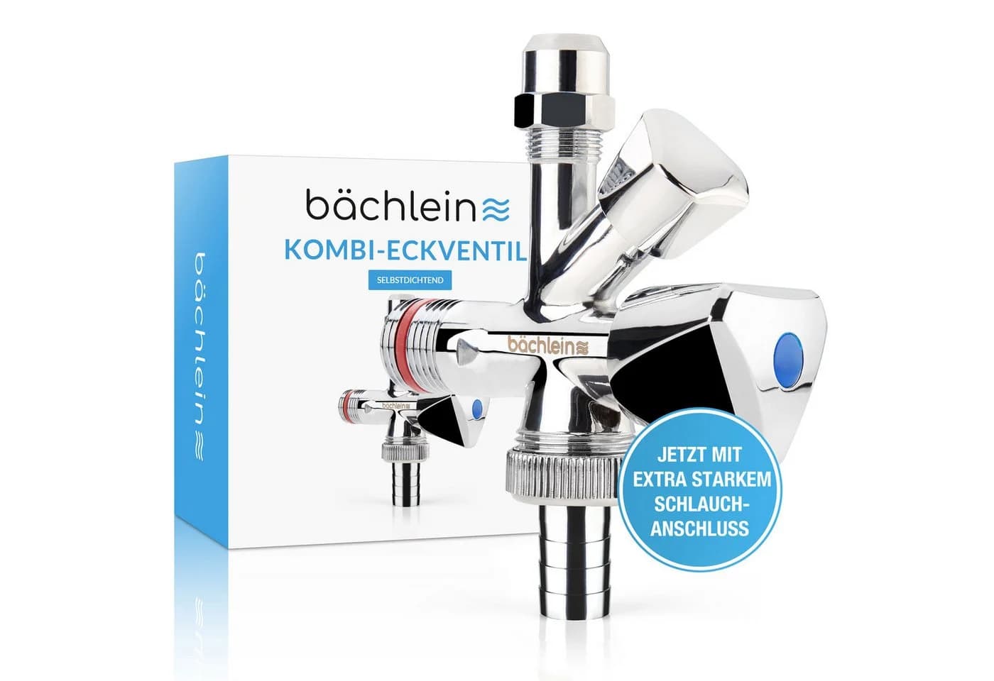 Bächlein Geräteventil Kombi-Eckventil 3 Wege Auslaufventil Chrom - Bild 2