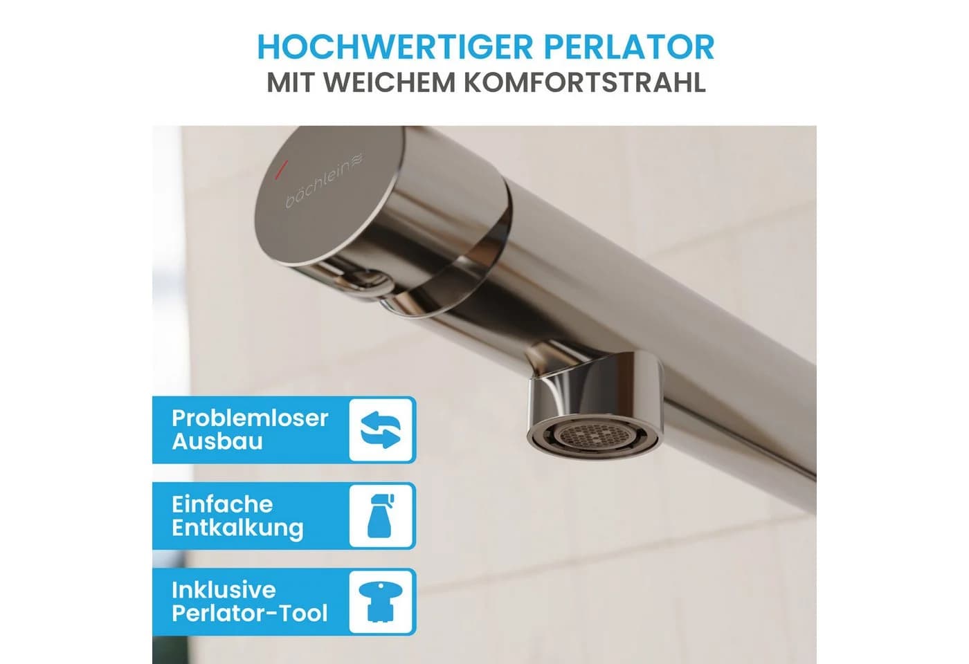 Bächlein Küchenarmatur Boyano Chrom Einhebel-Design