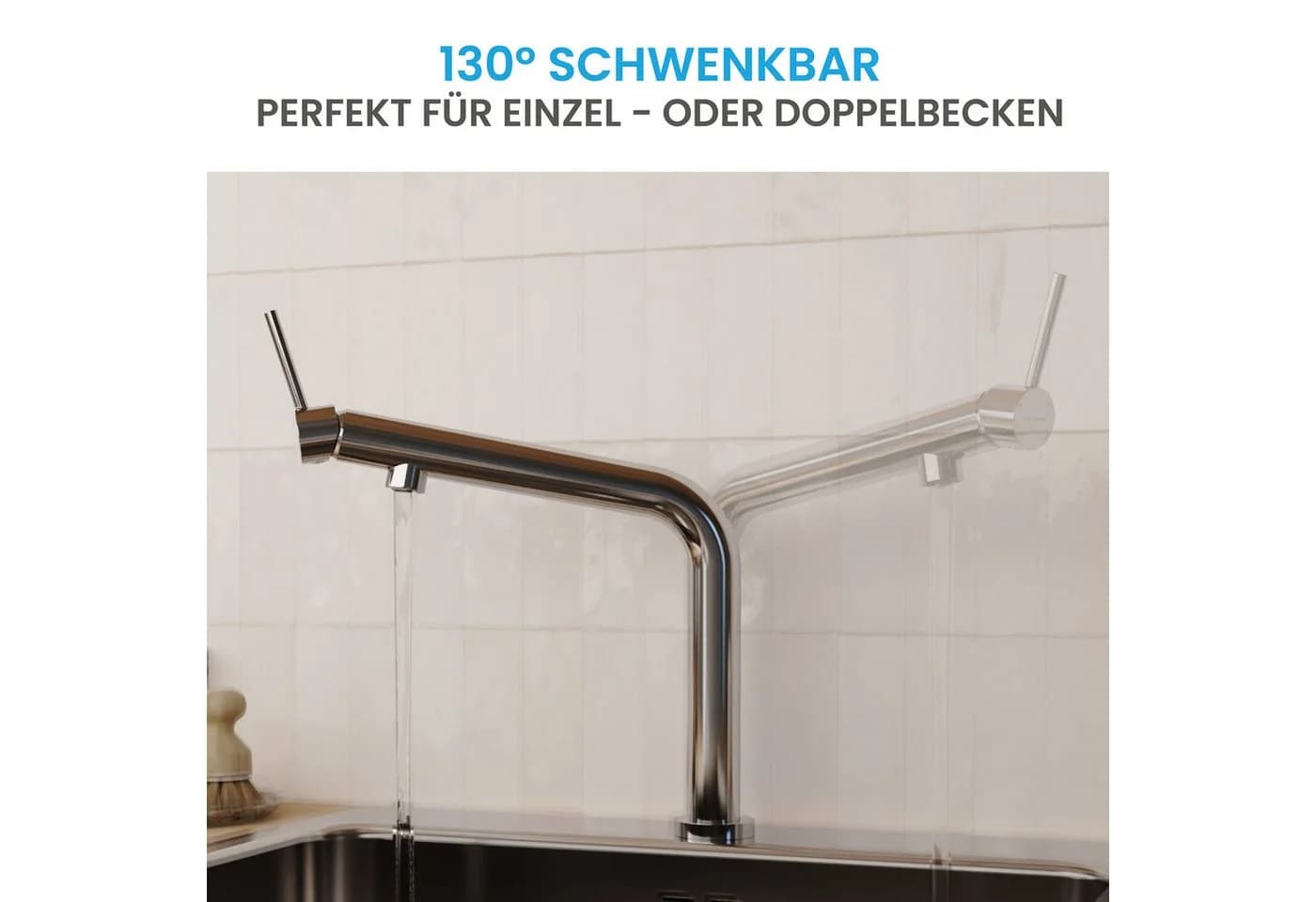 Bächlein Küchenarmatur Boyano Chrom Einhebel-Design - Bild 4