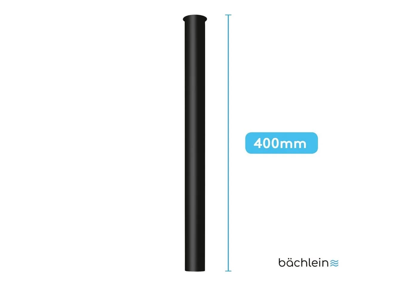 Bächlein Siphon-Tauchrohr Verlängerung Matt Schwarz 400 mm - Bild 2