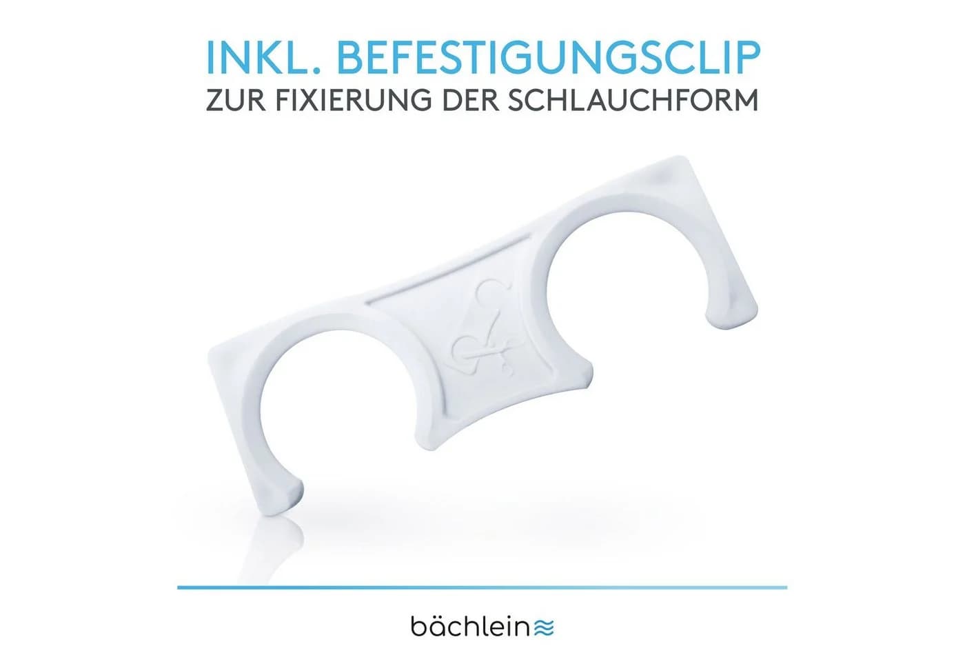 Bächlein Flexibler Ablaufschlauch für Bad, ausziehbar 320-800mm mit Clip - Bild 3