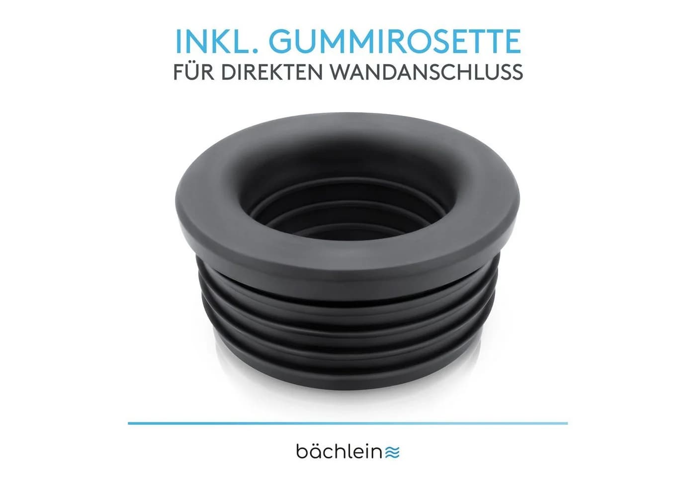 Bächlein Flexibler Ablaufschlauch für Bad, ausziehbar 320-800mm mit Clip - Bild 5