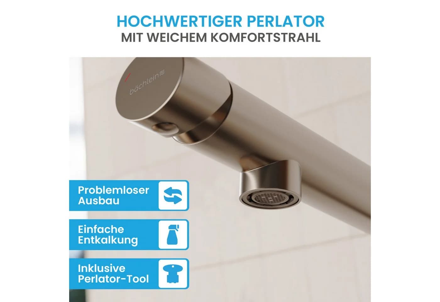 Bächlein Küchenarmatur Boyano Chrom Einhebel