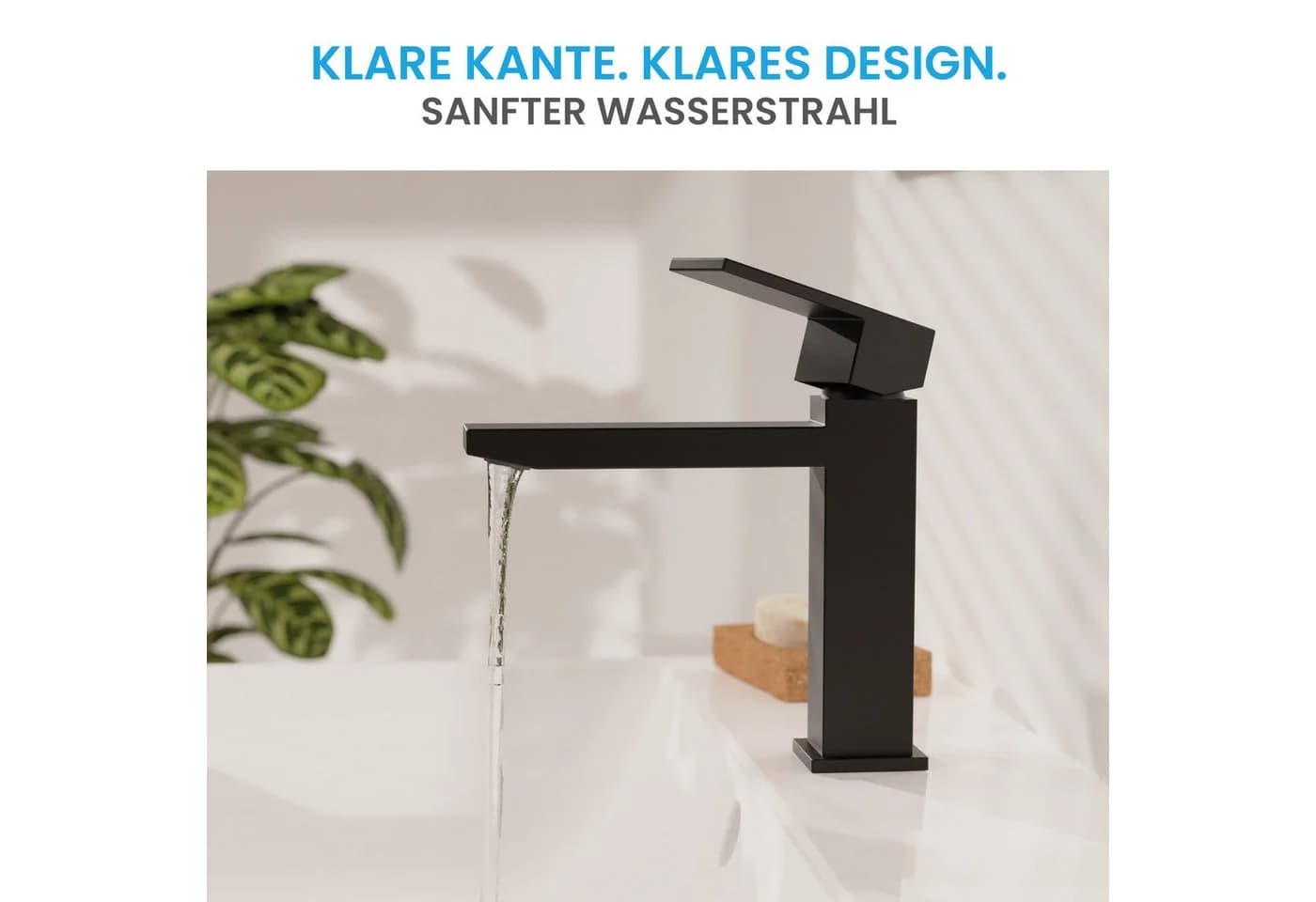 Bächlein Badarmatur Imatra Schwarz-matt Minimalistischer Wasserhahn - Bild 4