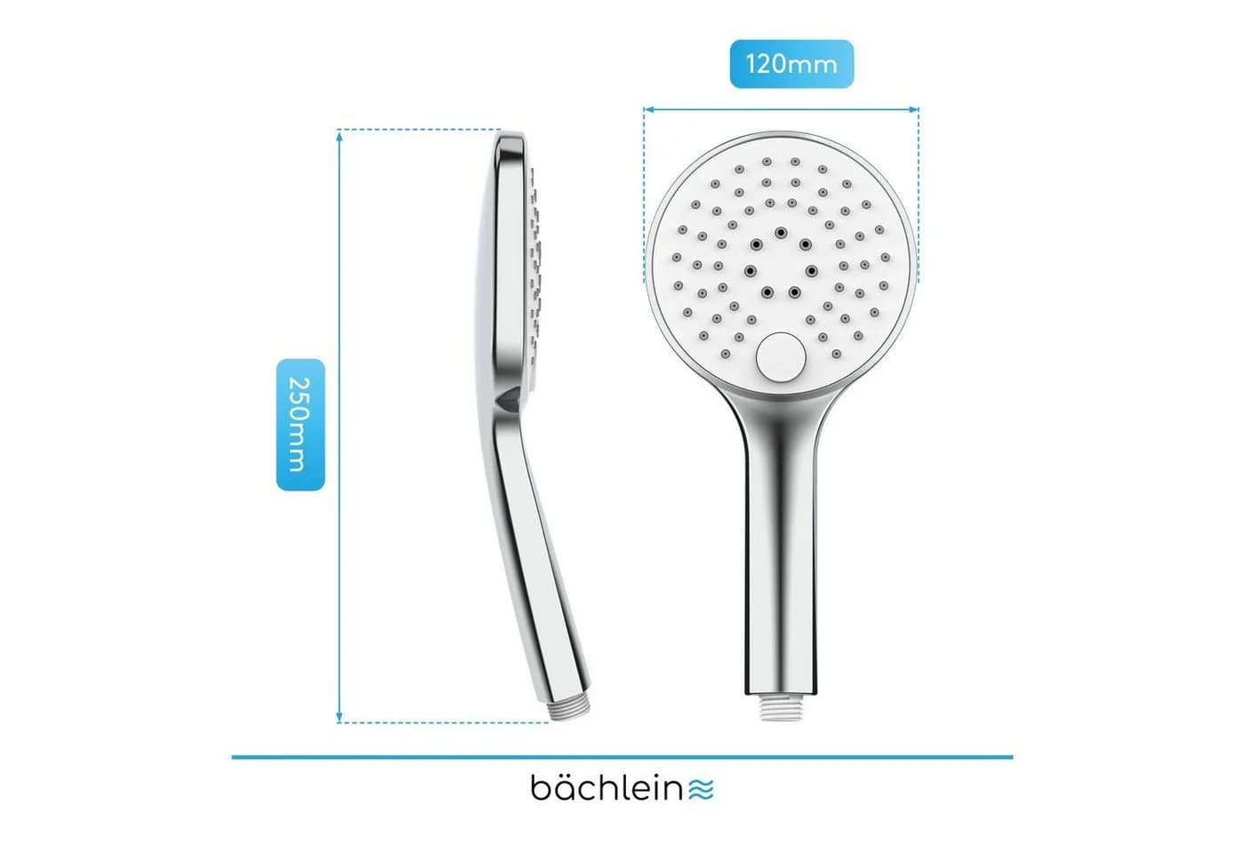 Bächlein Duschbrause Brausekopf Handbrause mit 3 Strahlarten - Bild 5