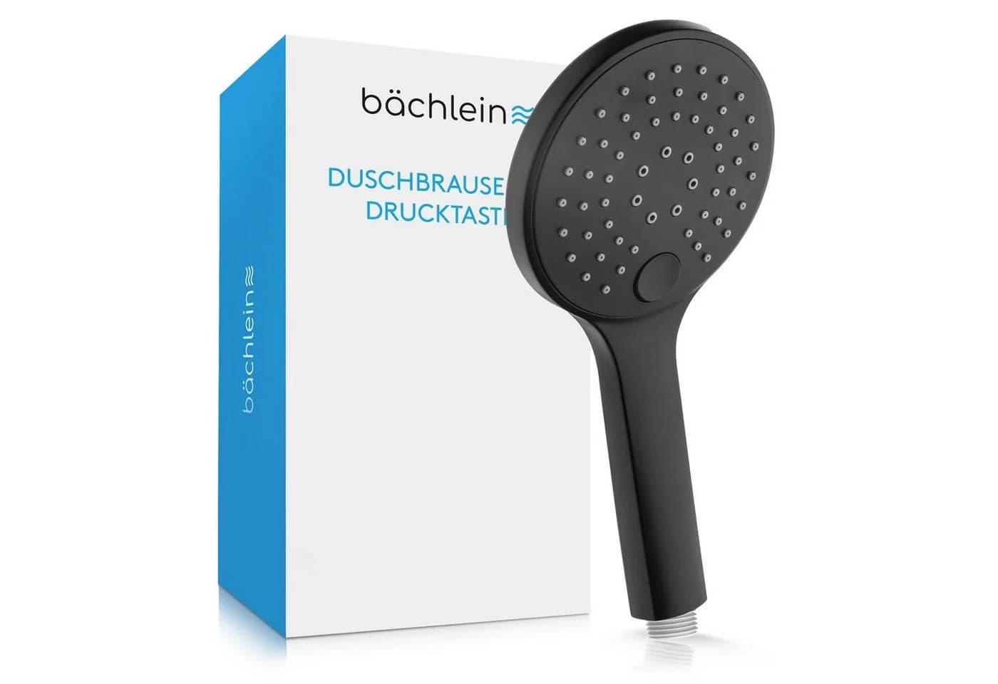 Bächlein Duschbrause Handbrause Schwarz 3 Strahlarten Drucktaste - Bild 2